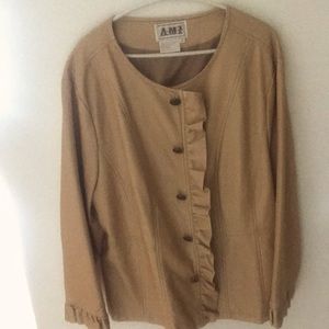 Leather Jacket, 1x, tan